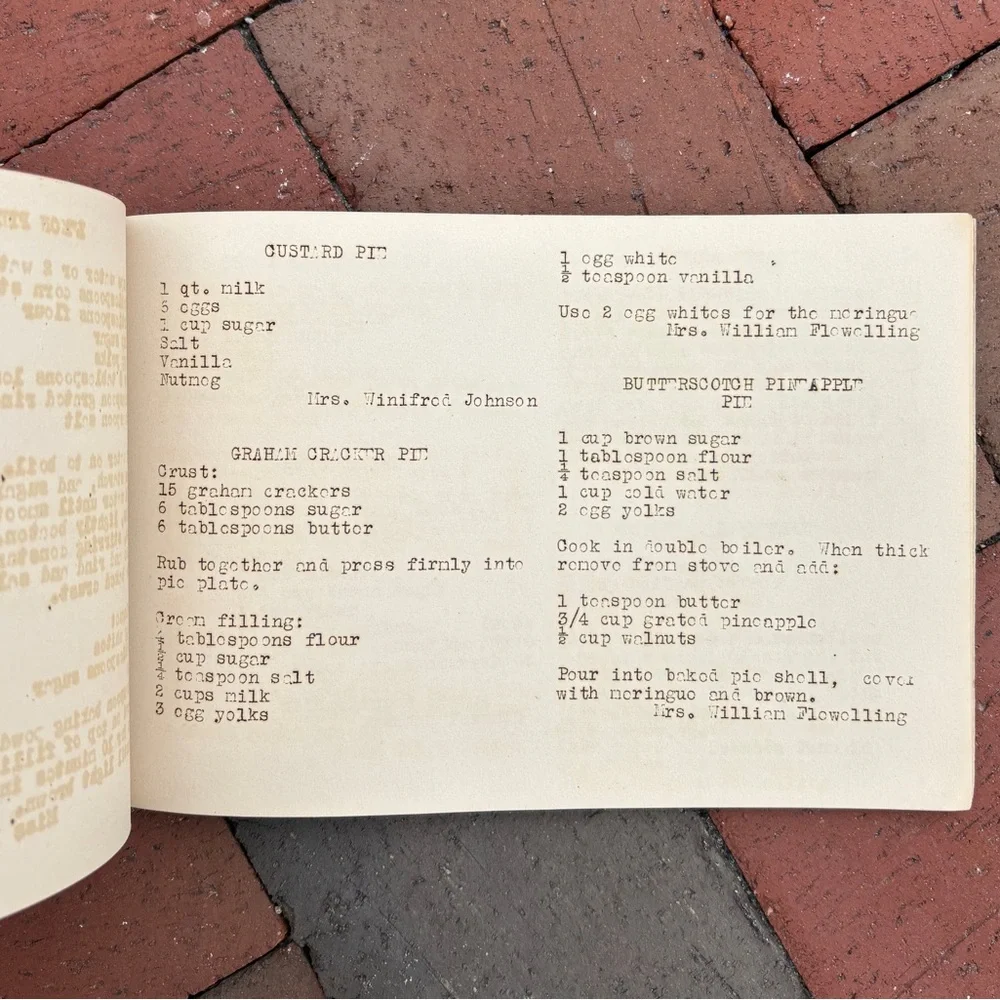 1945 YWA Exeter NH Young Womens Auxiliary WWII Recipes Cookbook New Hampshire